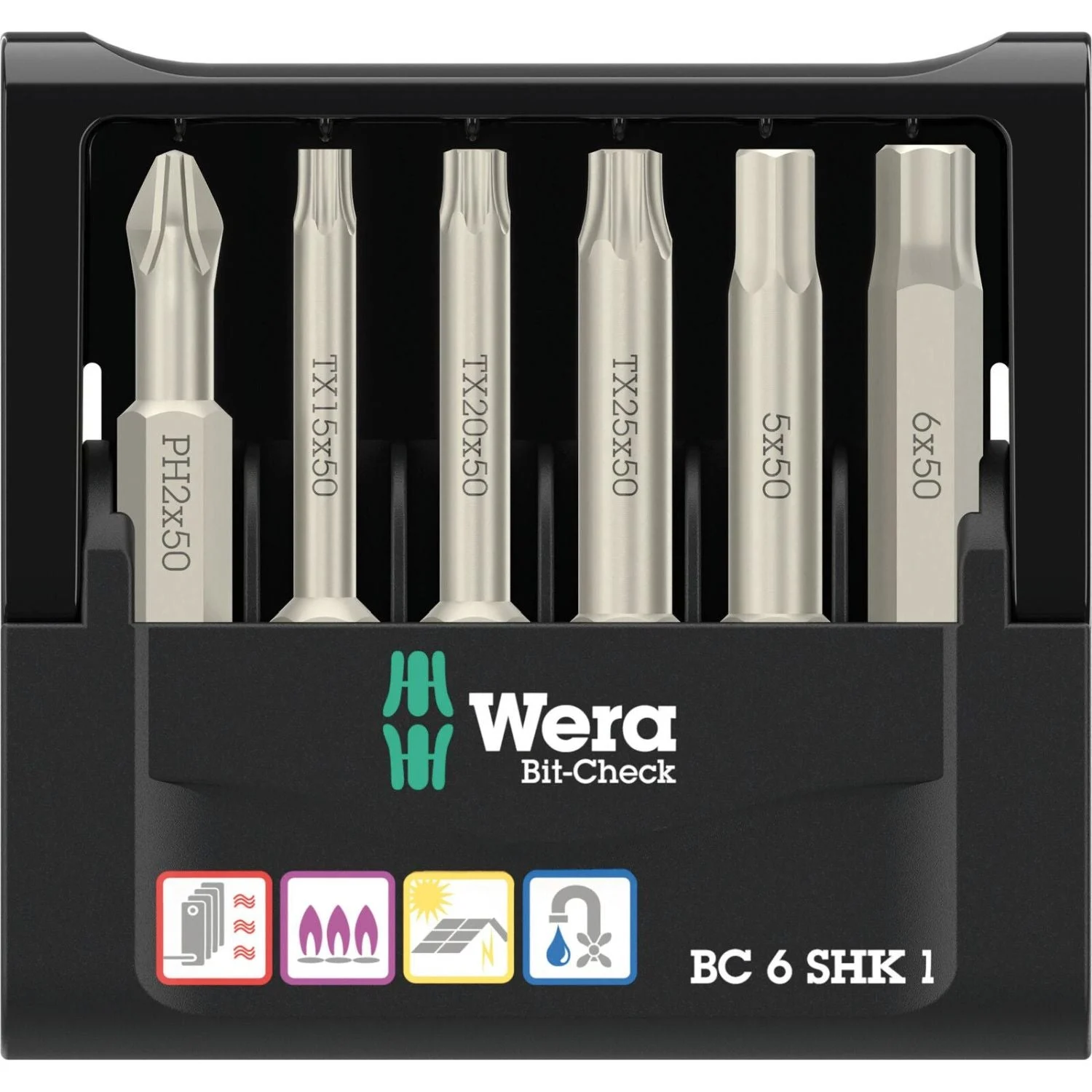 Wera Bit-Check 6 Shk 1 SB, 6-Pieces