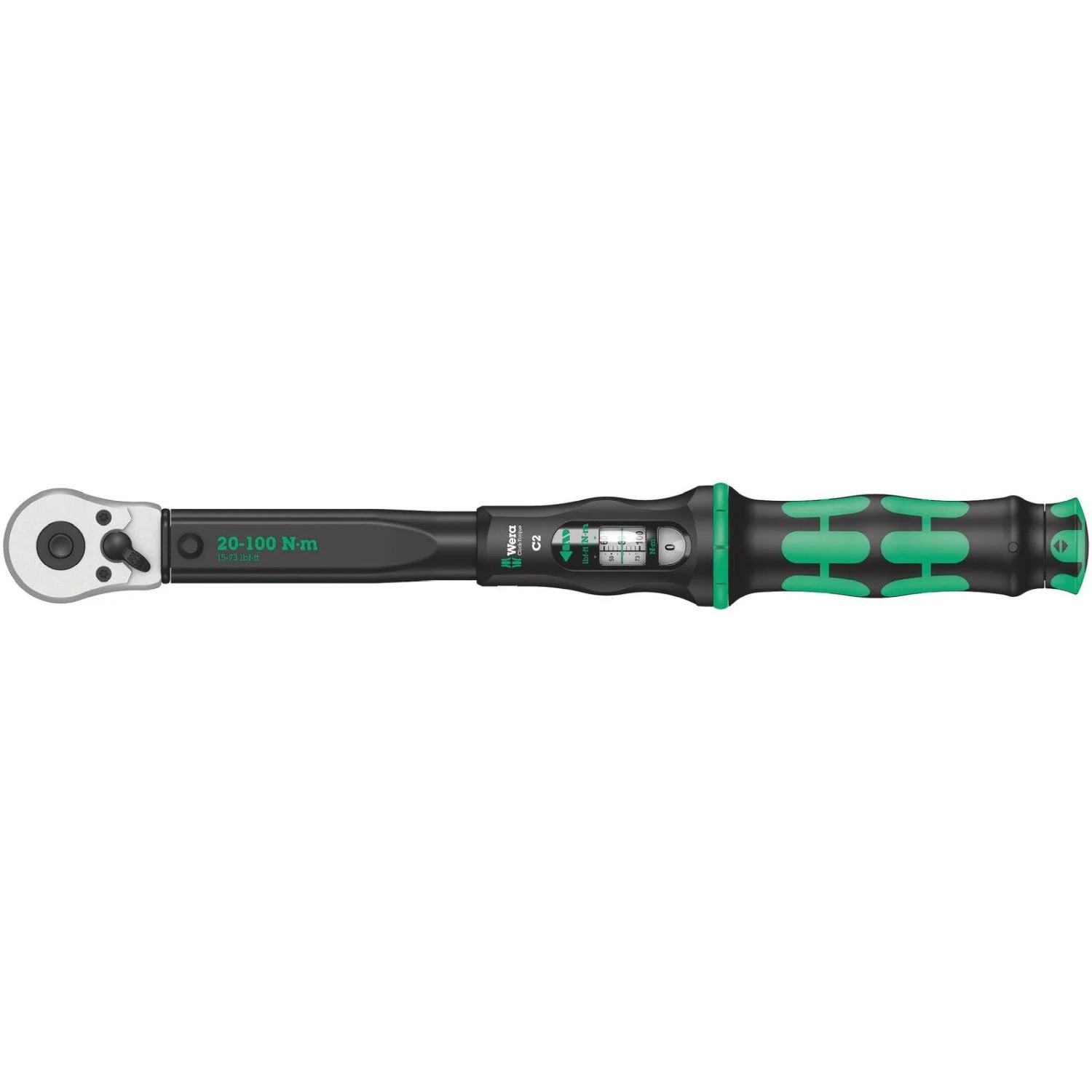 Wera Click-Torque C 2 Torque Wrench With Reversible Ratchet, 20-100 Nm, 1/2-in.x20-100 Nm