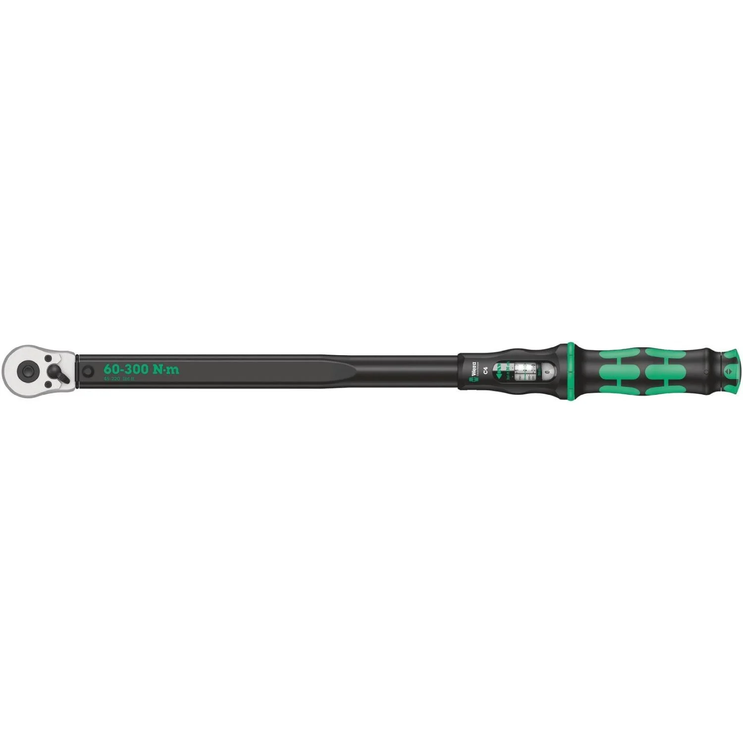 Wera Click-Torque C 4 Torque Wrench With Reversible Ratchet, 60-300 Nm, 1/2-in.x60-300 Nm