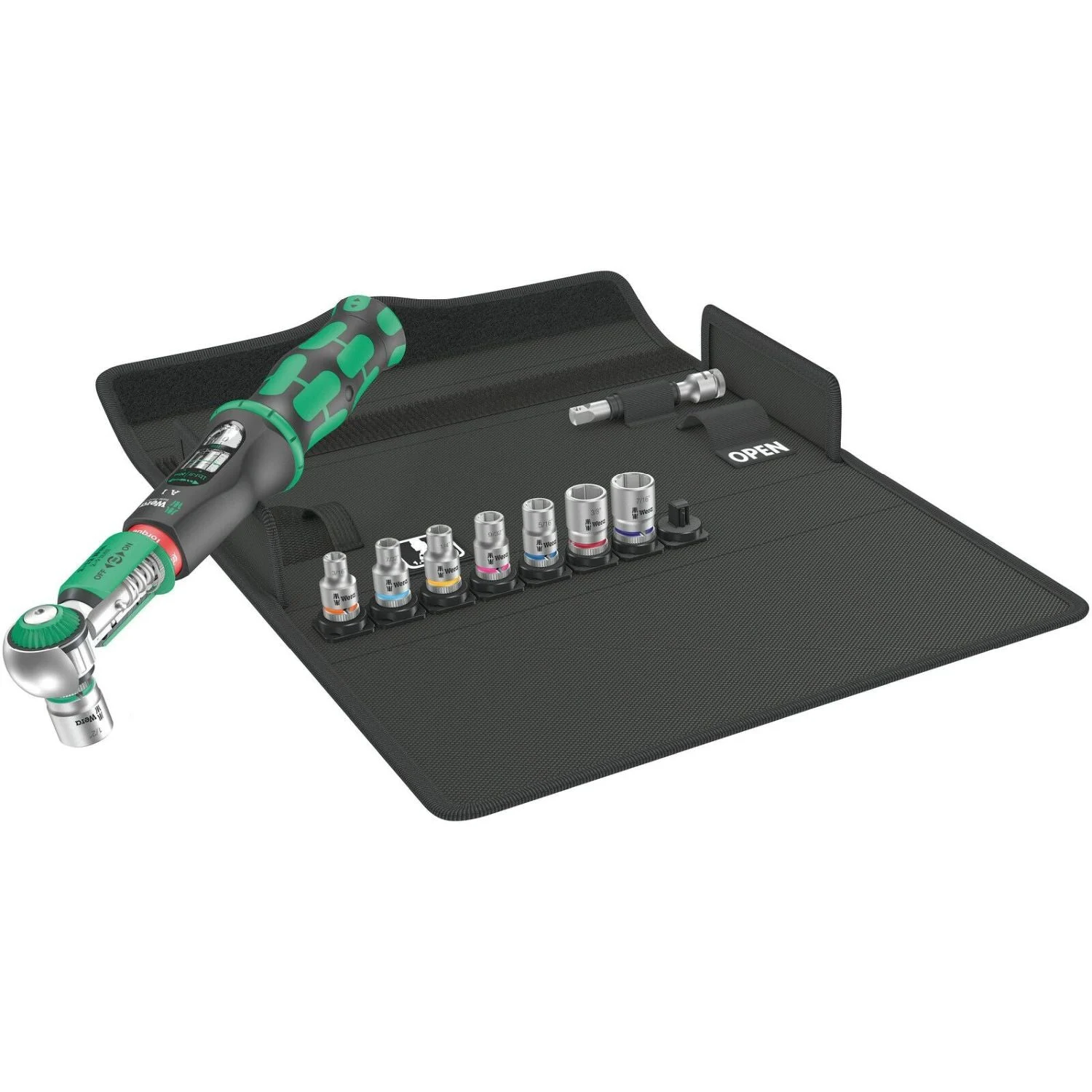 Wera Safe-Torque A 1 Imperial Set 1, 1/4-in. Square Head Drive, 2-12 Nm, 10-Pieces