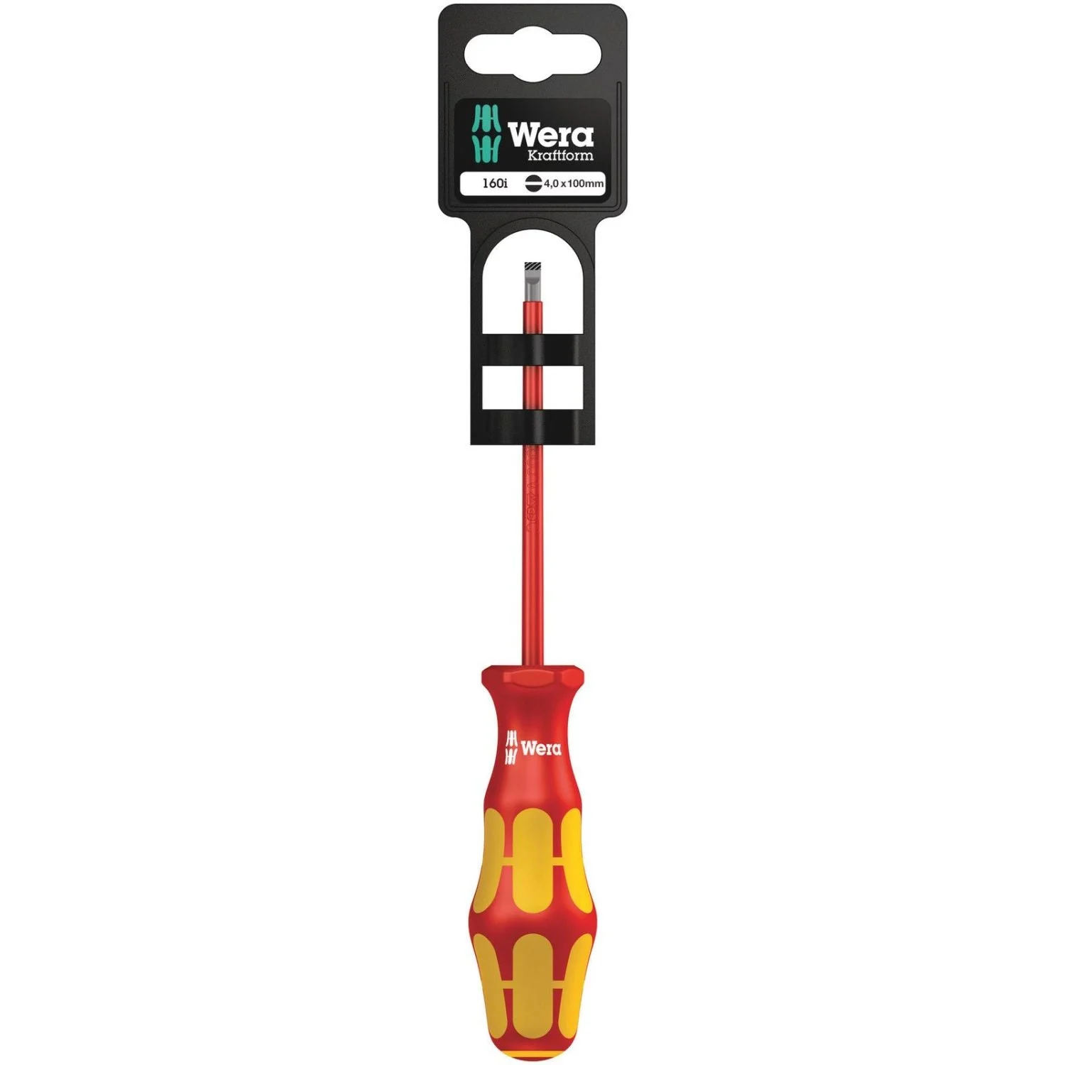 Wera 160 I SB VDE Insulated Screwdriver For Slotted Screws, 0.8x4x100-mm.