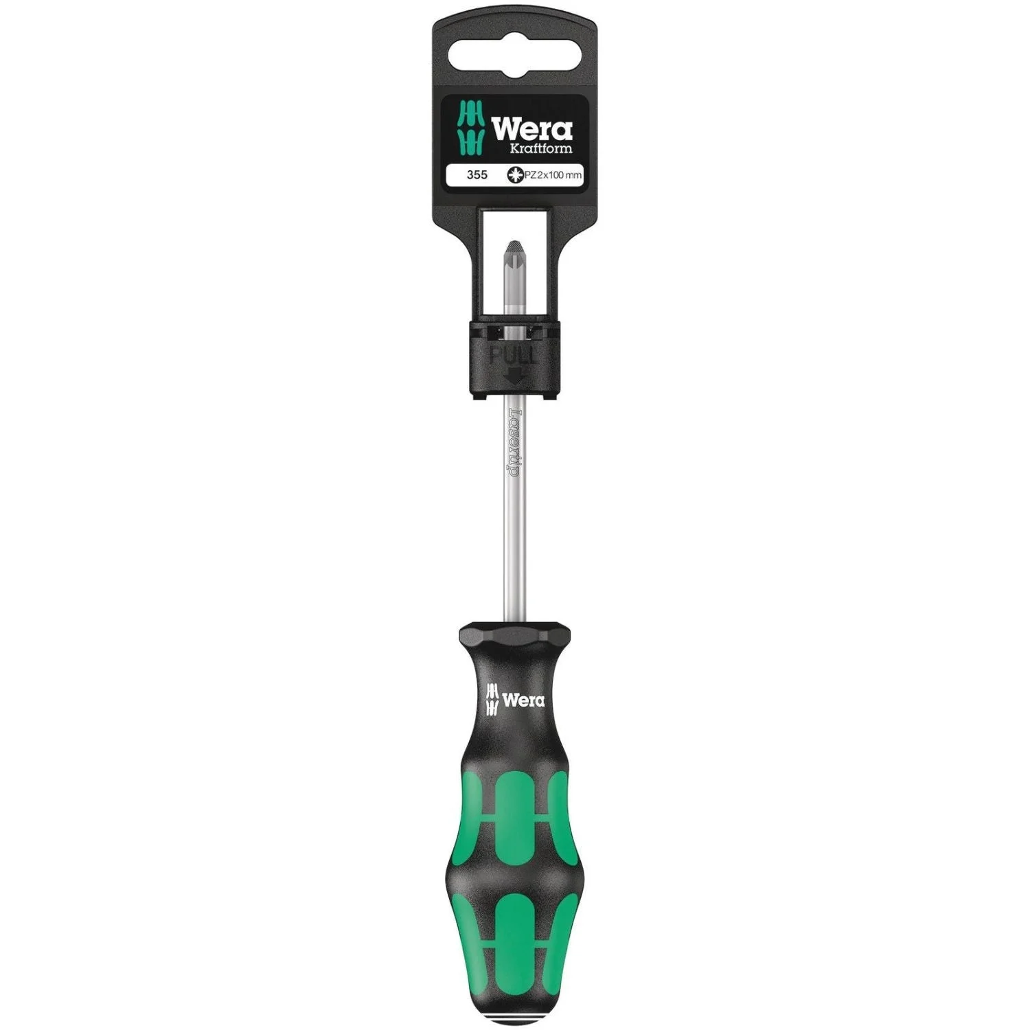 Wera 355 Pz SB Screwdriver For Pozidriv Screws, Pz 2x100-mm.
