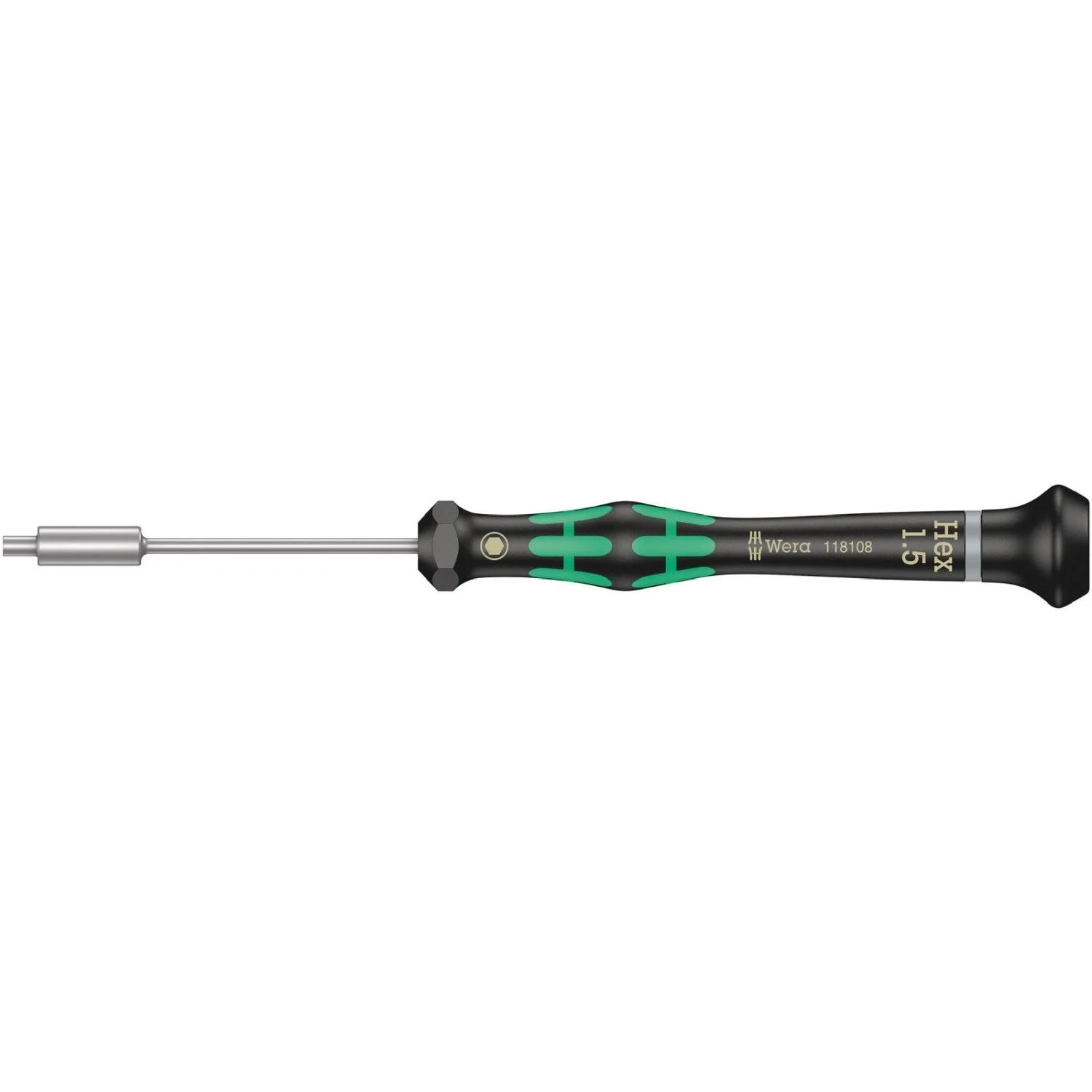 Wera 2069 Nutdriver For Electronic Applications, 1.5x60-mm.