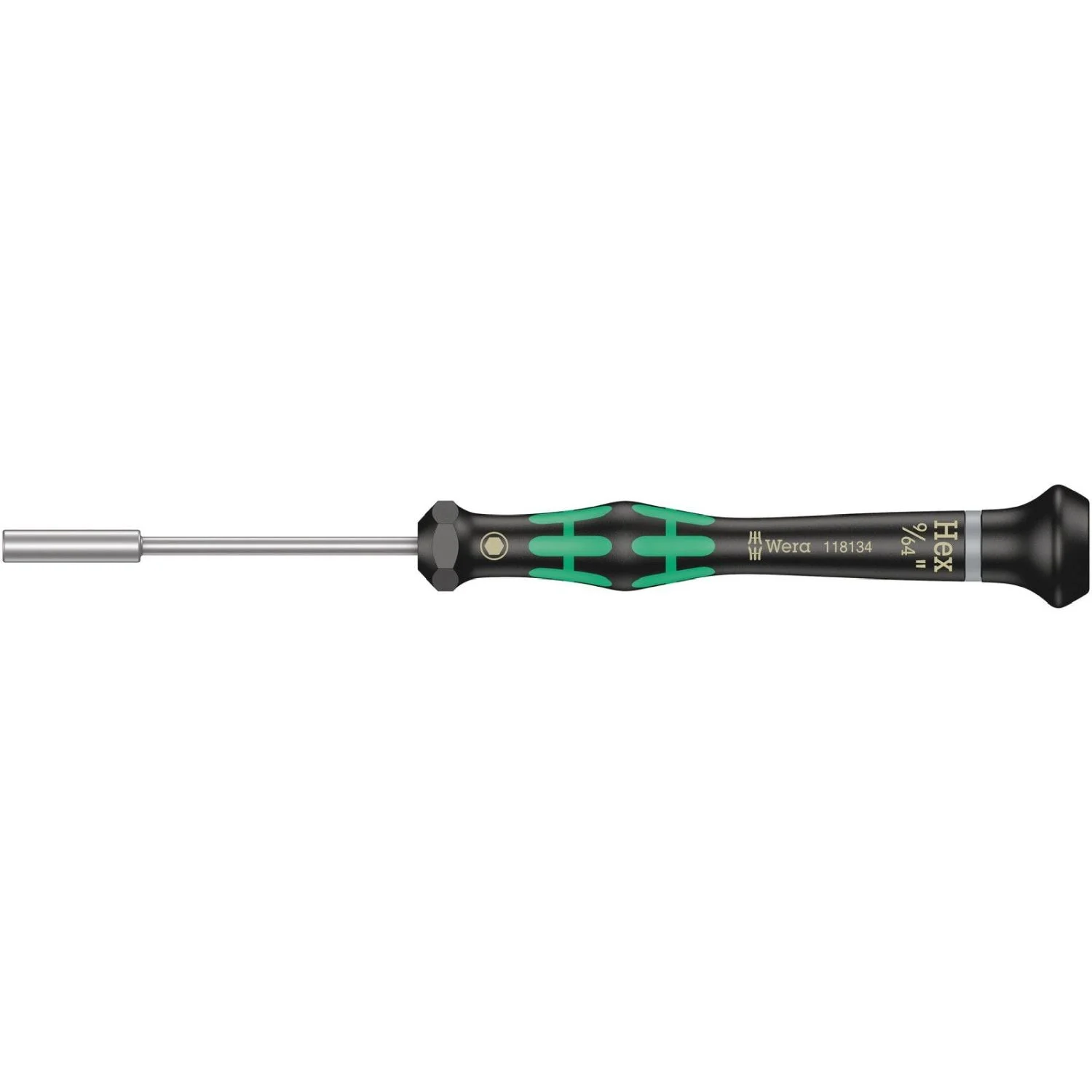 Wera 2069 Nutdriver For Electronic Applications, 9/64-in.x60-mm.