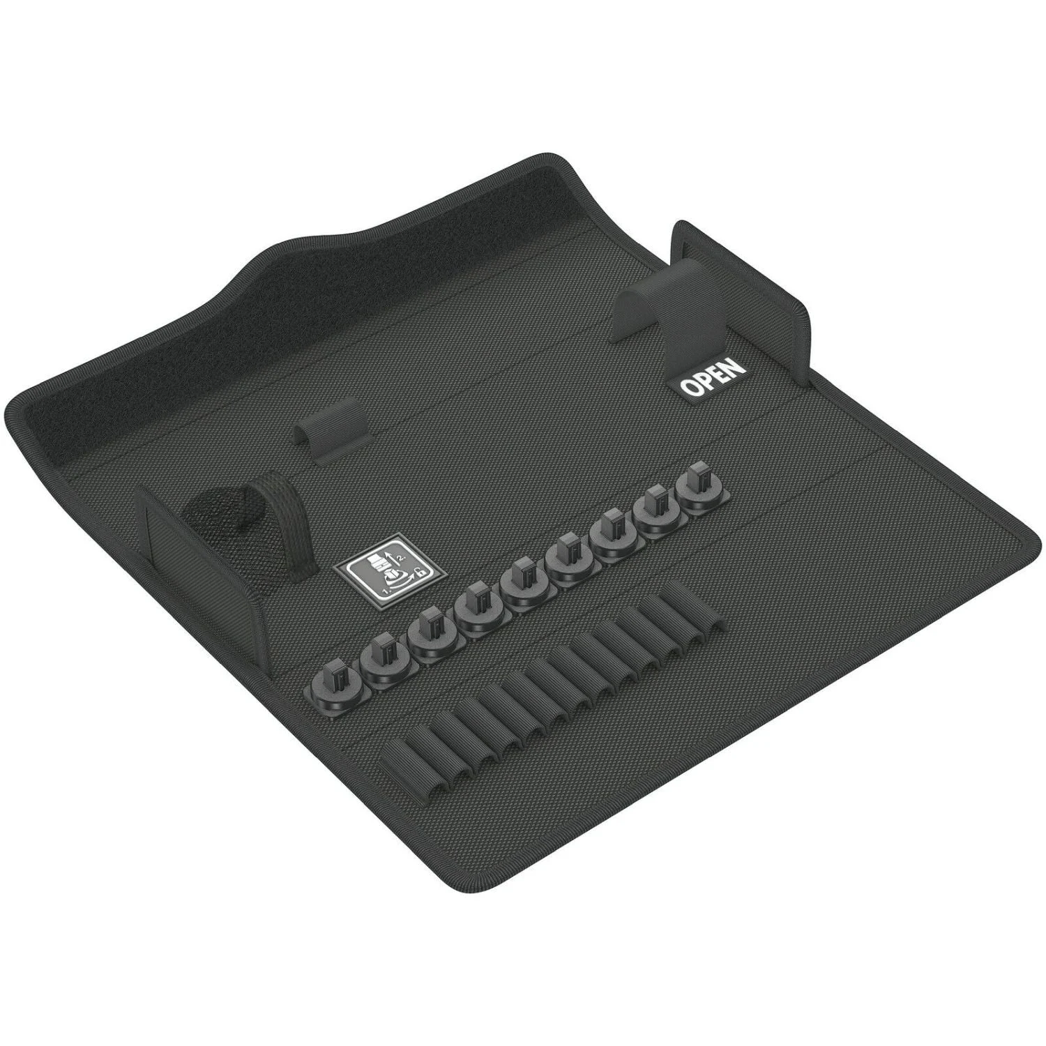Wera 9472 Textile Box Safe-Torque, For Up To 23-Pieces, Empty, 240x47x148-mm.