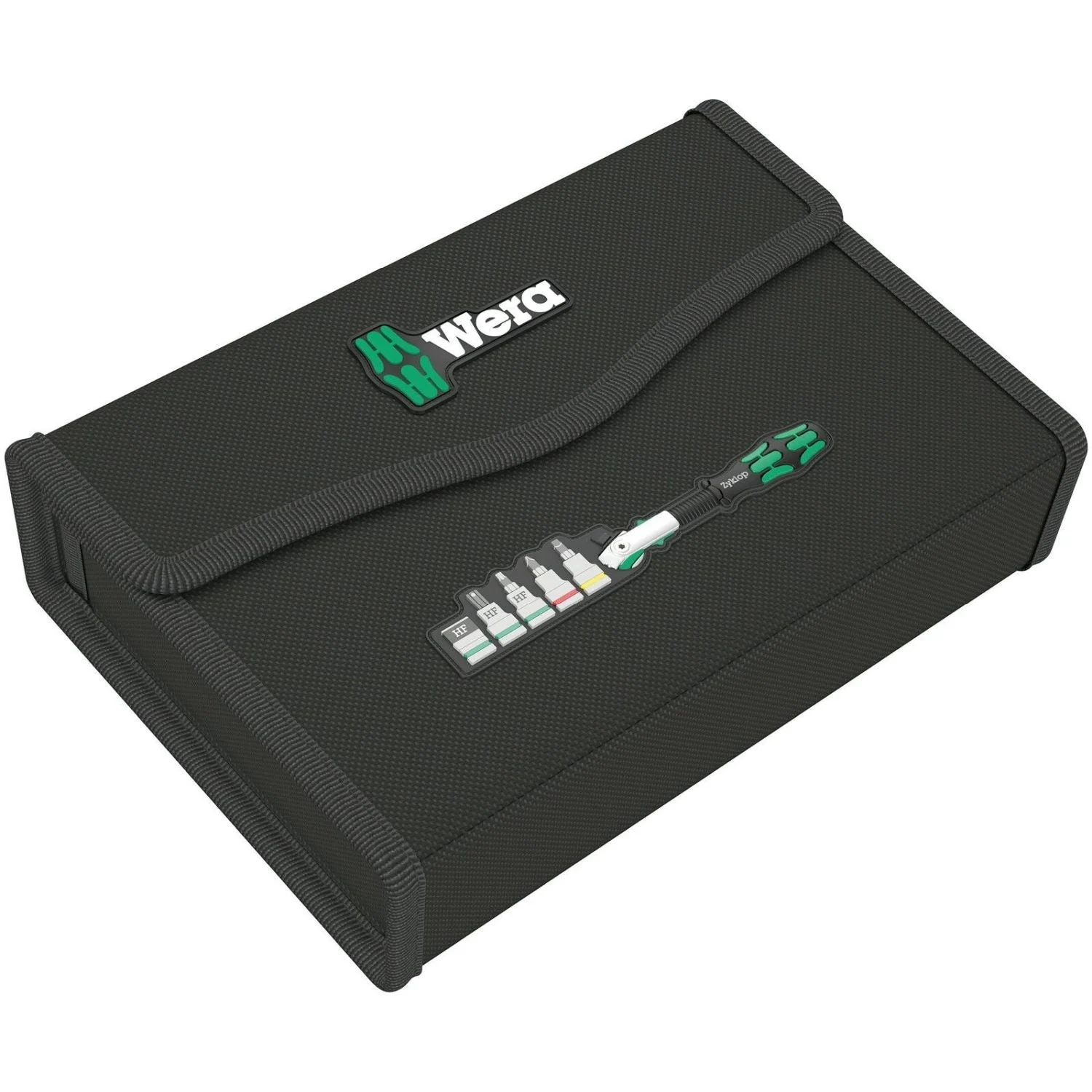 Wera 9475 Textile Box 8100 SB All-in Zyklop Speed 3/8", Empty, 232x49x150-mm.