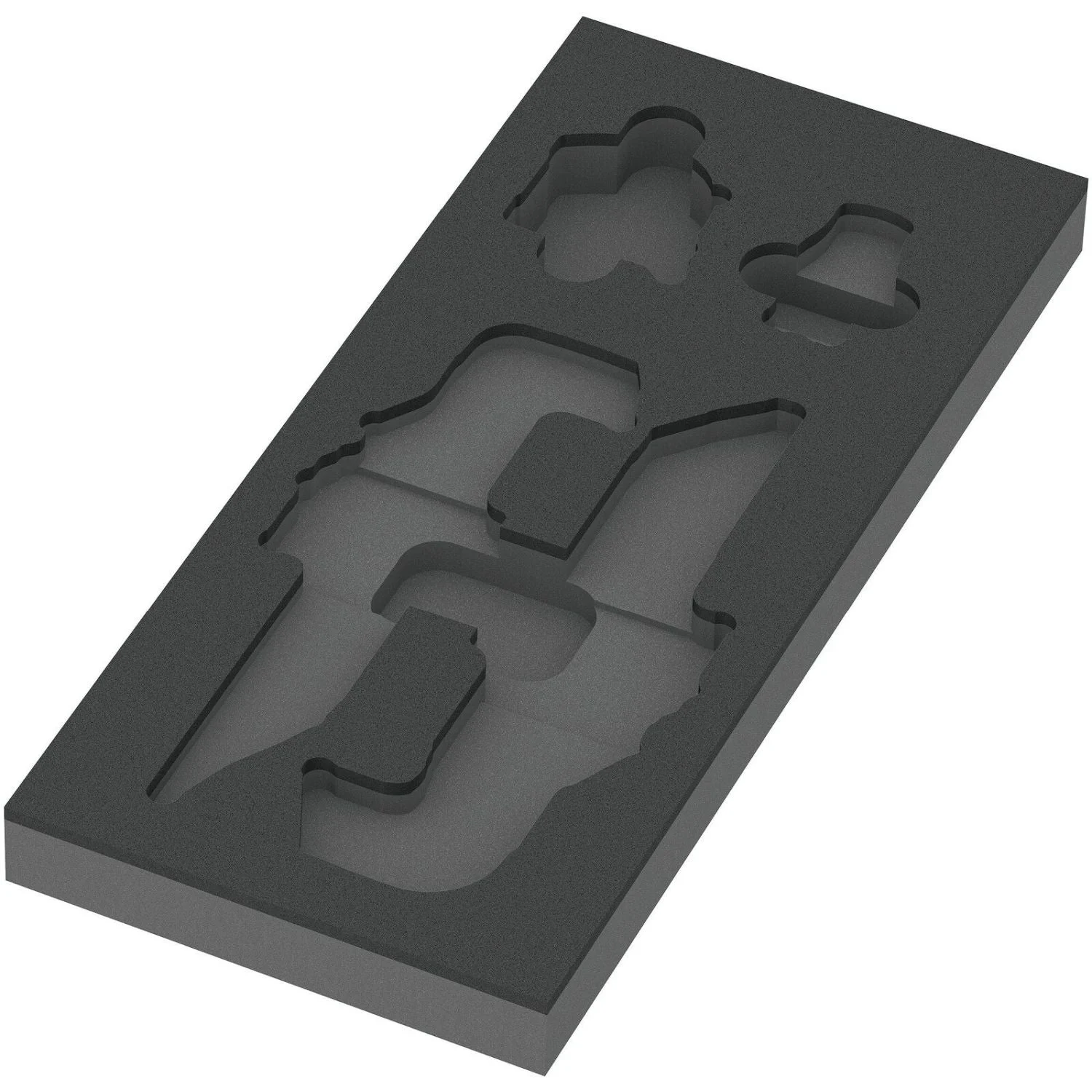 Wera 9840 Foam Insert L-Key Set 1, Empty, 172x30x392-mm.