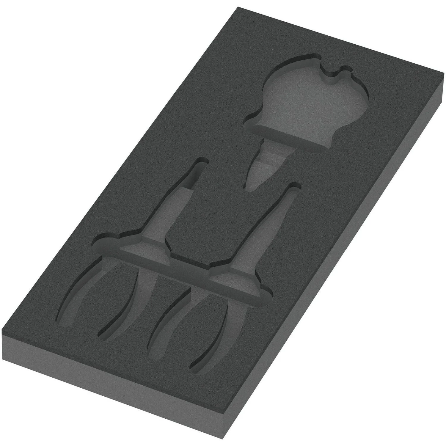Wera 9881 Foam Insert Knipex Pliers Set 2, Empty, 172x30x392-mm.