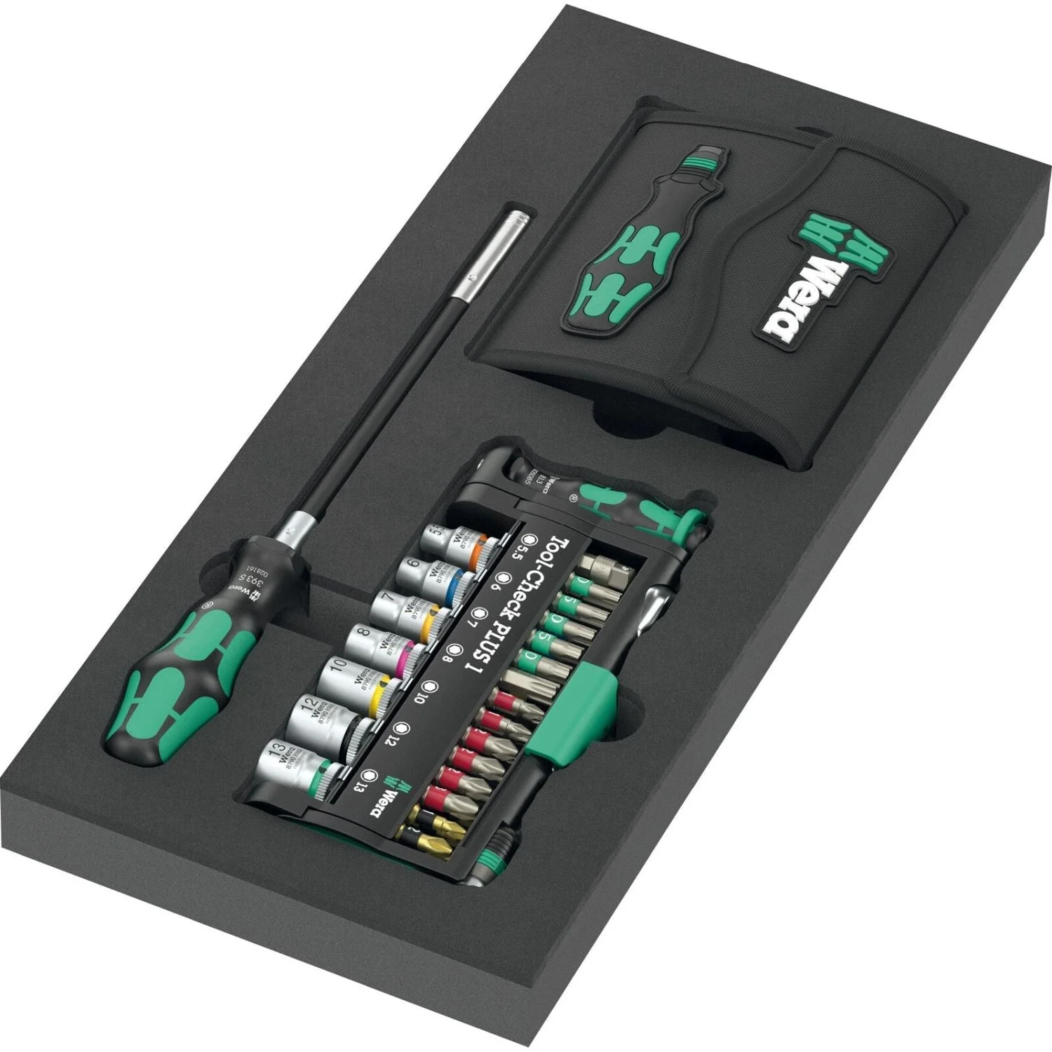Wera 9750 Foam Insert Kraftform Kompakt And Tool-Check Plus Set 1, 57-Pieces