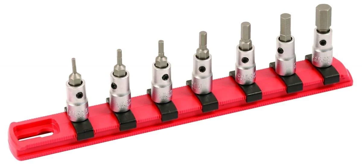 Wiha 71389 Hex Metric Socket 7-Piece Set 1/4" Square Drive