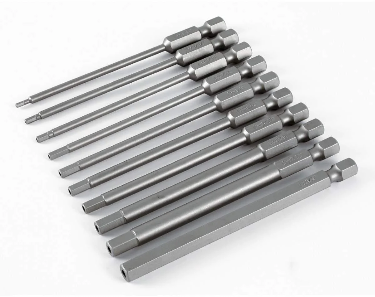 Wiha 76096 Security Hex Inch Power Blades 10 piece set