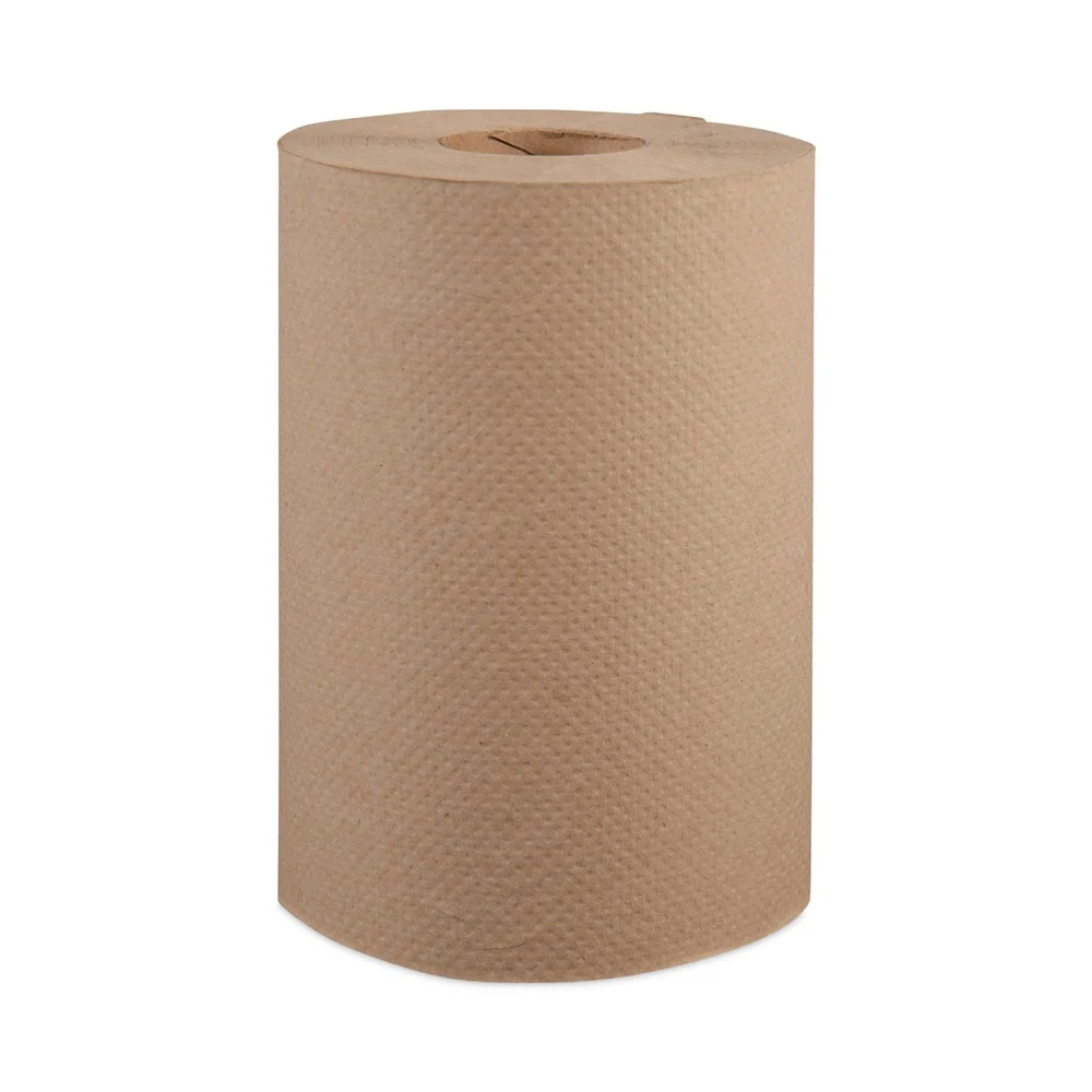Windsoft WIN108 8 in. x 350 ft. 1-Ply Hardwound Roll Towels - Natural (12 Rolls/Carton)