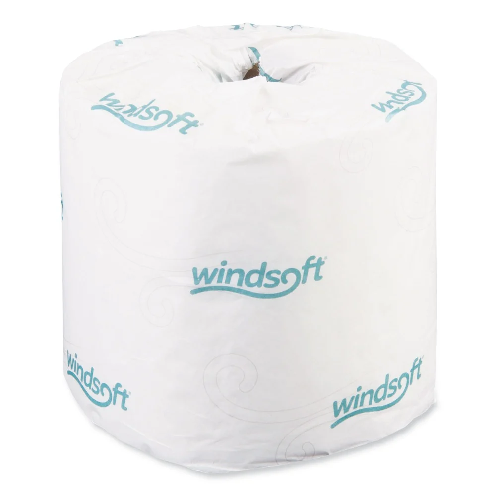 Windsoft 2-Ply Septic Safe Individually Wrapped Rolls Bath Tissue - White (24 Rolls/Carton)