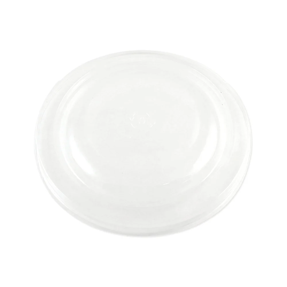 World Centric BOLCS24 7.5 in. Diameter x 1 in. h PLA Plastic Lids for Fiber Bowls - Clear (300/Carton)