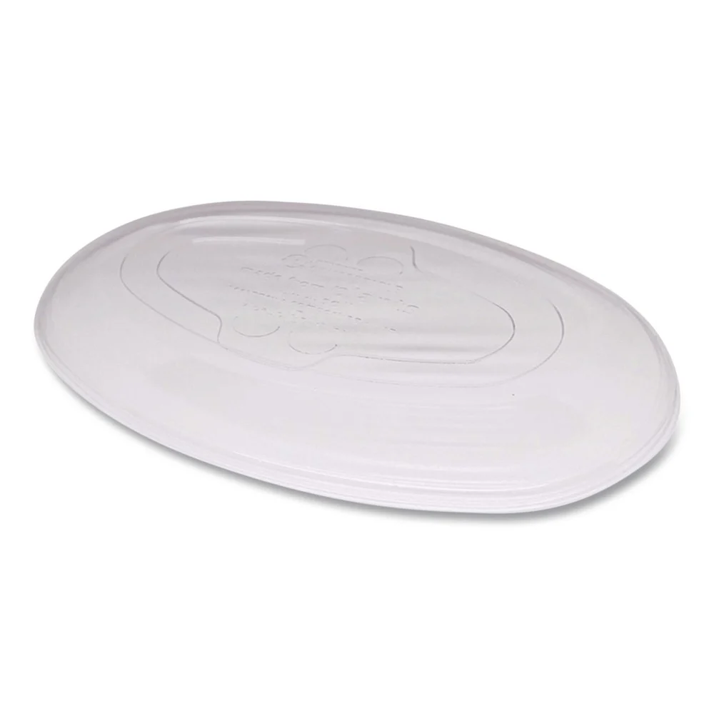 World Centric BOLCSUBBS 8 in. Diameter PLA Plastic Lids for Fiber Burrito Bowls - Clear (400/Carton)