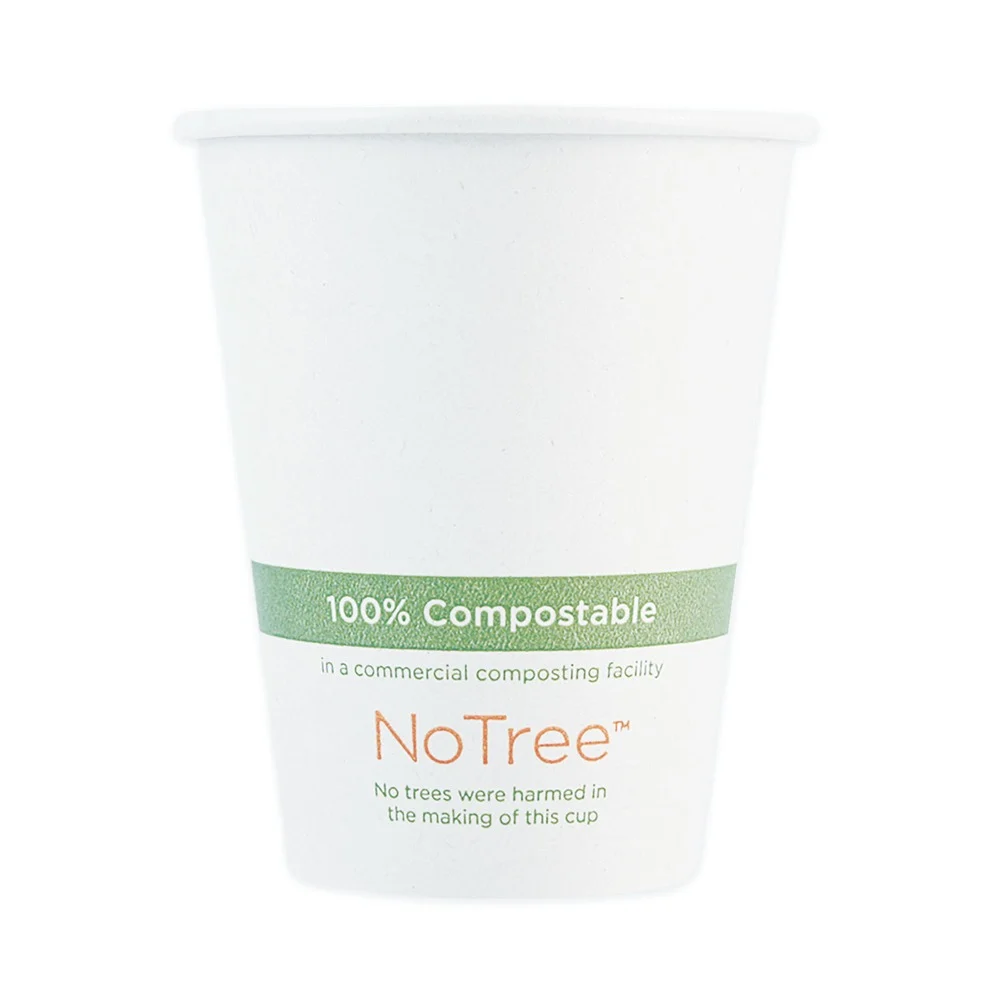 World Centric 4 oz. NoTree Paper Hot Cups - Natural (1000/Carton)