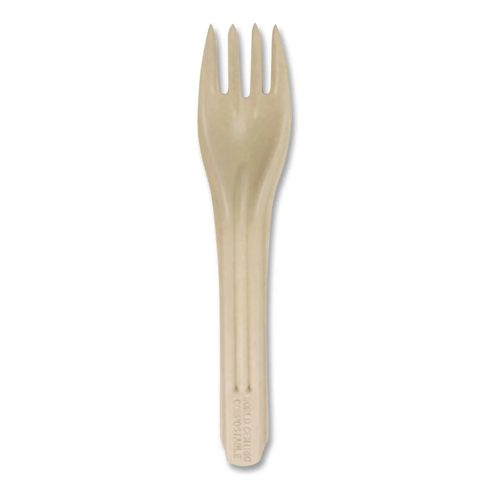 World Centric NoTree Paper Fork Light Mediumweight Cutlery - Natural (1000/Carton)