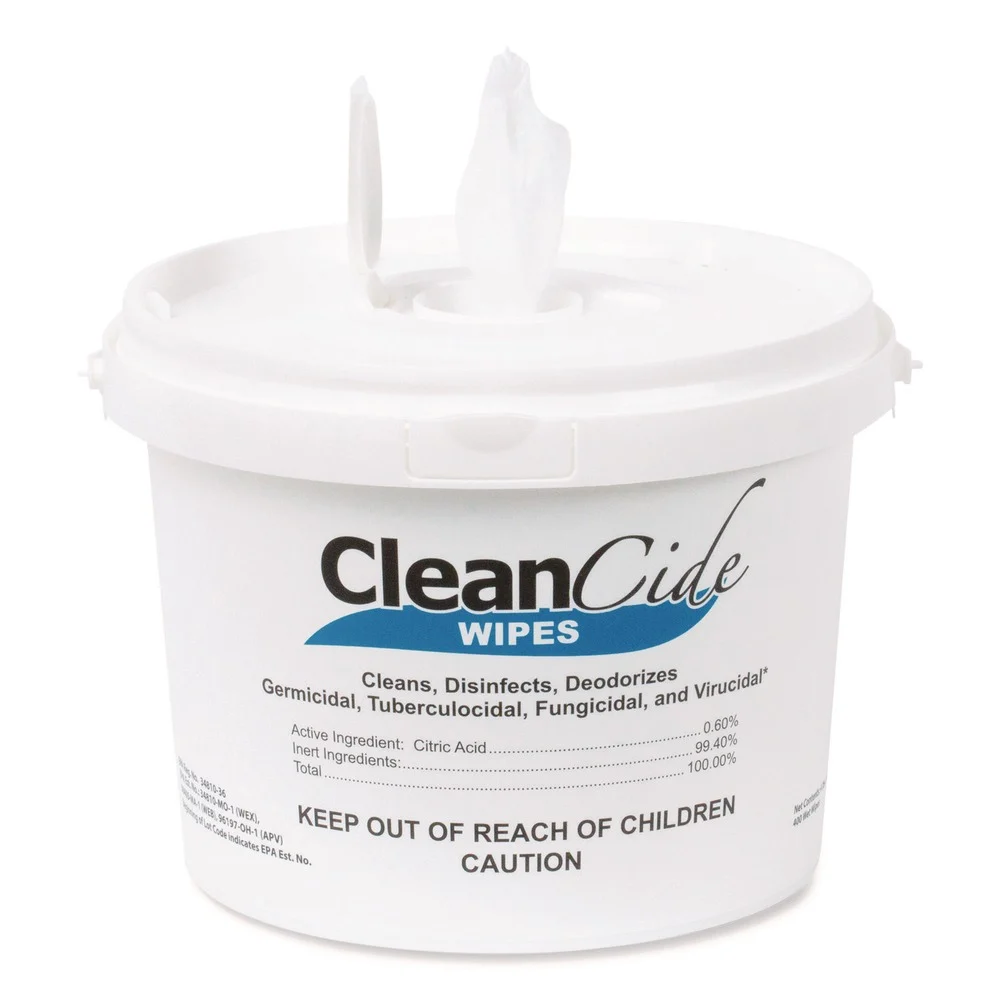 Wexford Labs 1-Ply 8 x 5.5 CleanCide Disinfecting Wipes - Fresh Scent/White