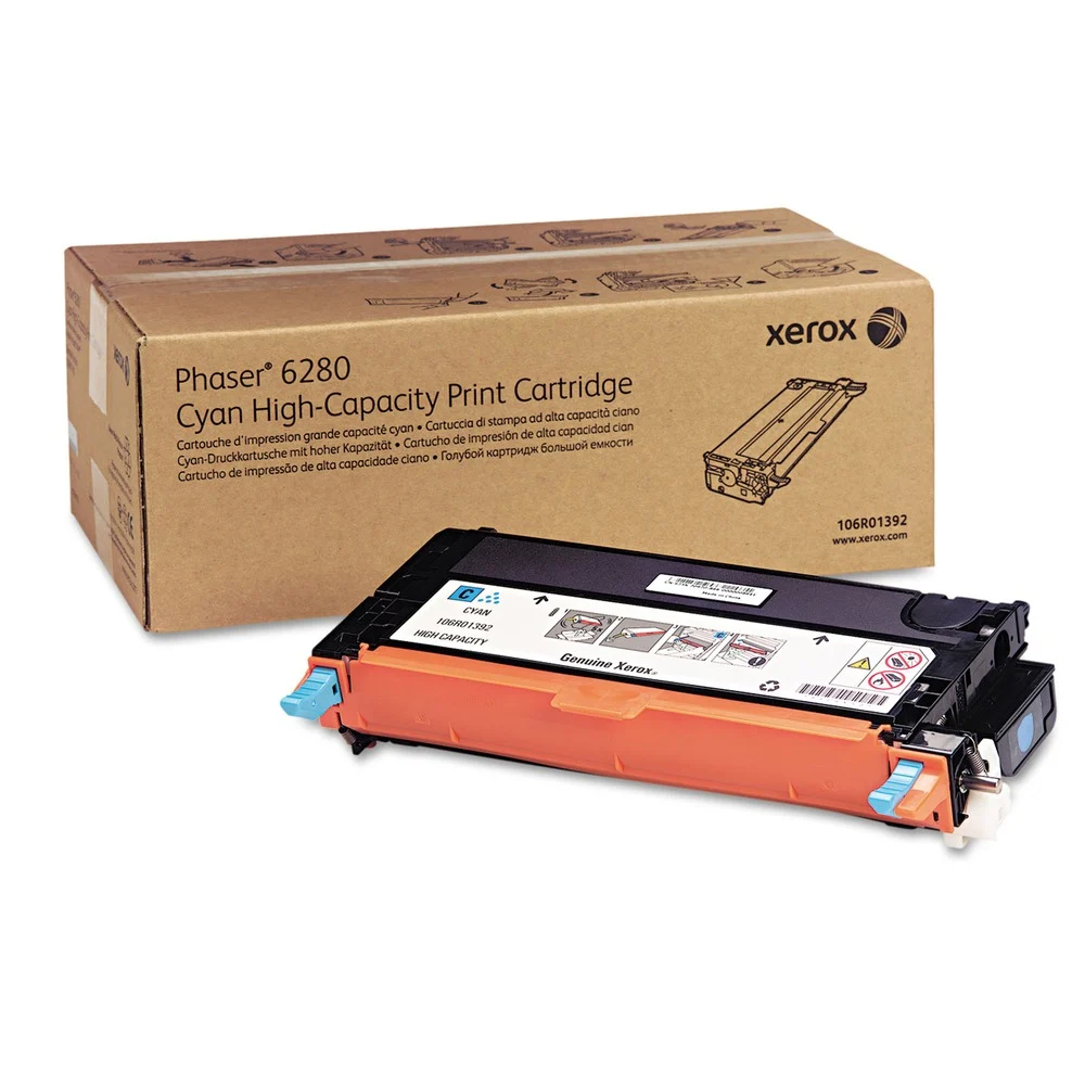 Xerox 106r01392 High-Yield Toner, 5,900 Page-Yield, Cyan